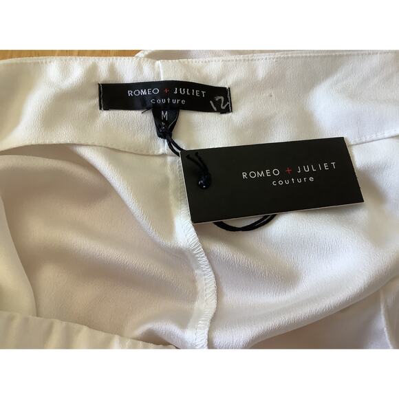 ROMEO + JULIET COUTURE CREAM RUFFLE OFF THE SHOULDER DRESS M NWT - Picture 7 of 7